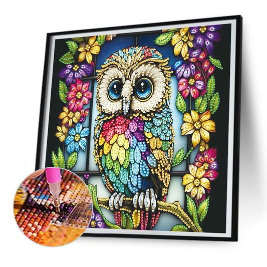 Owl - Special Shaped Drill Diamond Painting 30*30CM