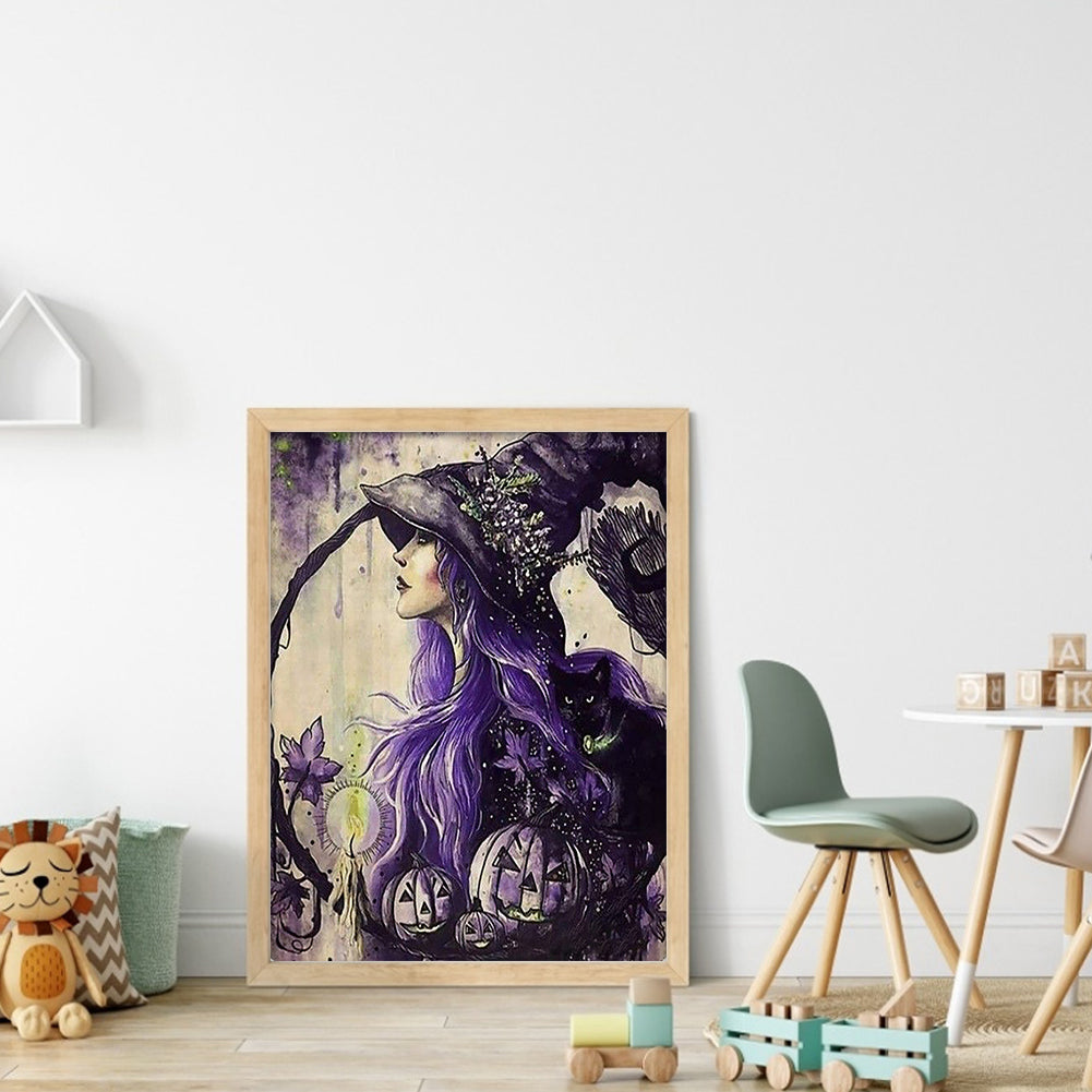 Witch - 11CT Stamped Cross Stitch 50*65CM