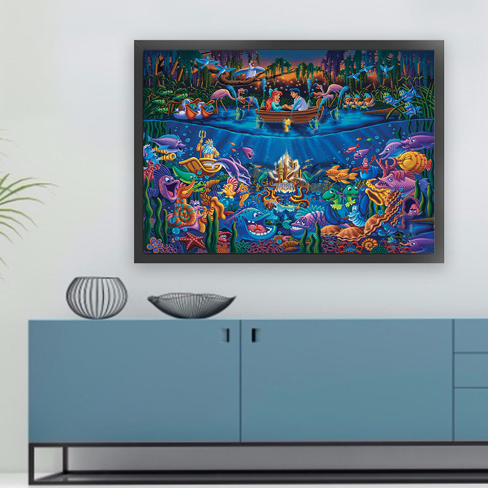 Mermaid - 11CT Stamped Cross Stitch 60*45CM