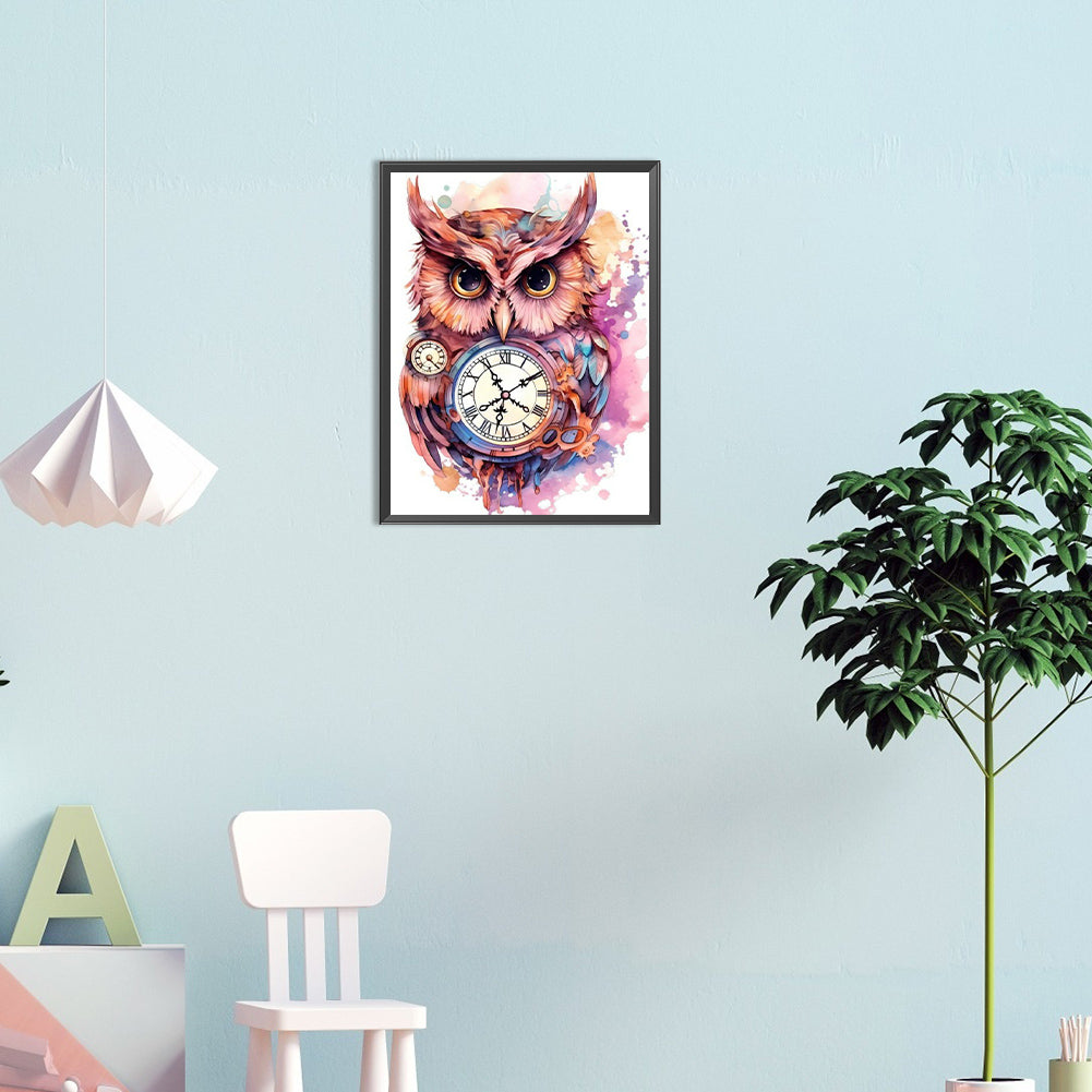 Owl - Full Round Drill Diamond Painting 30*40CM