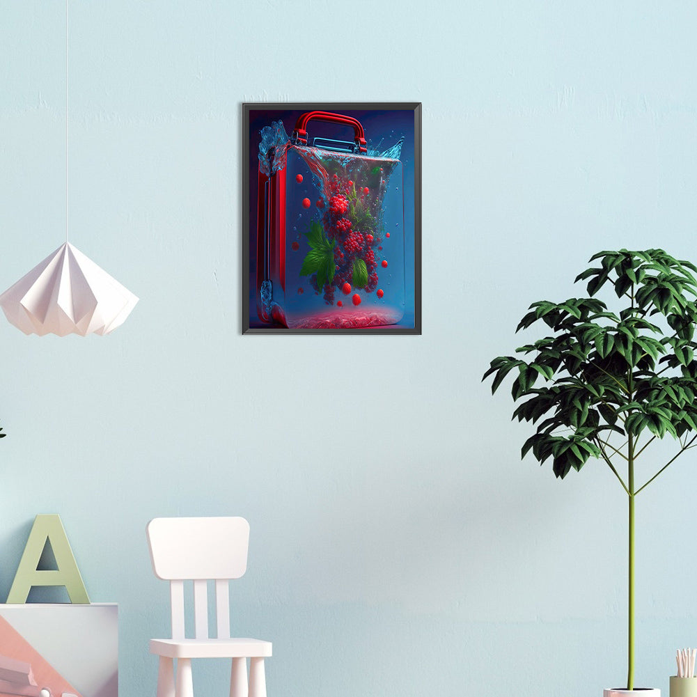 Raspberry In Bag - Full Round Drill Diamond Painting 30*40CM