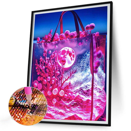Peach Blossom Moon In The Bag - Full Round Drill Diamond Painting 30*40CM