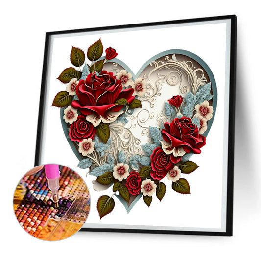 Love Rose Herb - Full Round Drill Diamond Painting 30*30CM