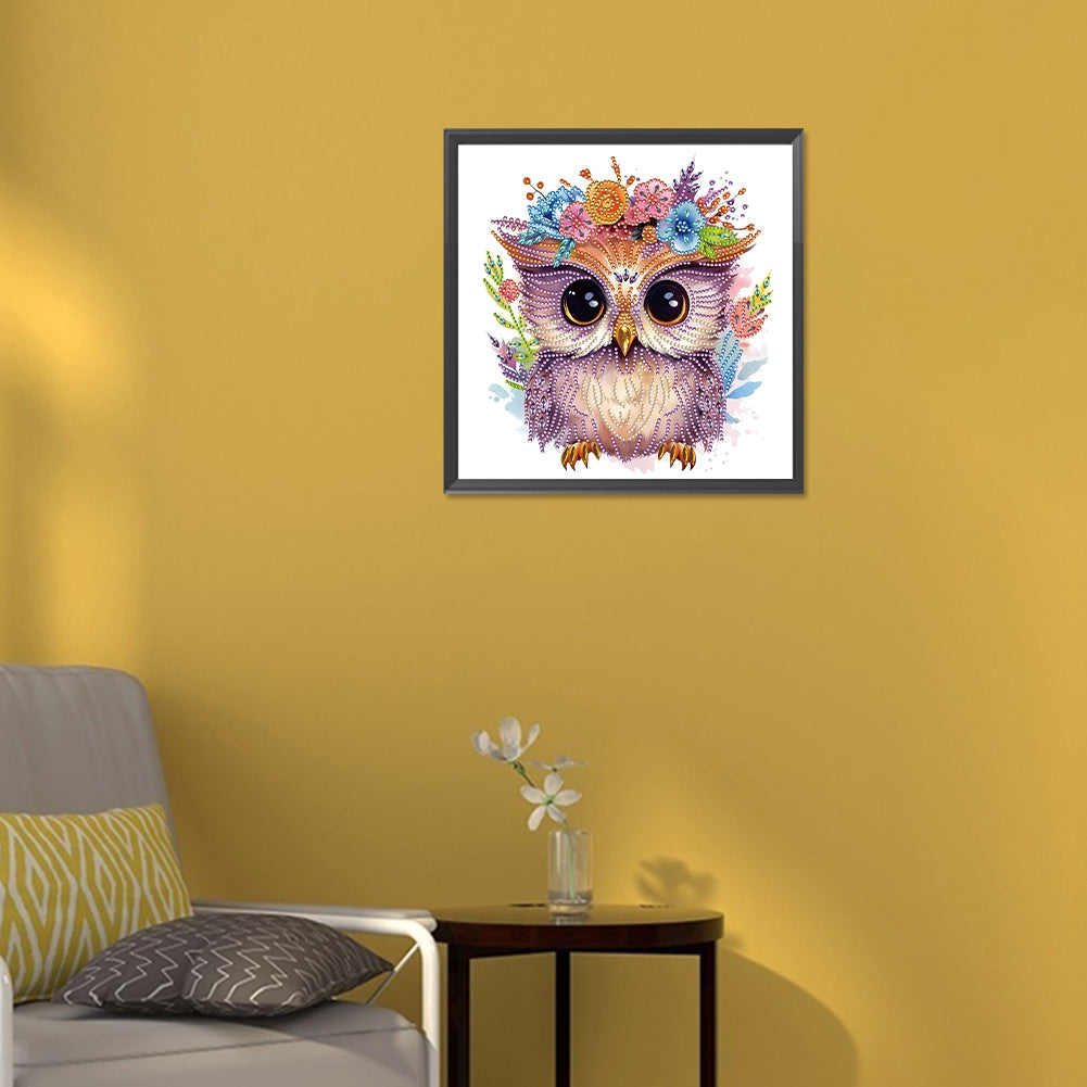 Owl - Special Shaped Drill Diamond Painting 30*30CM