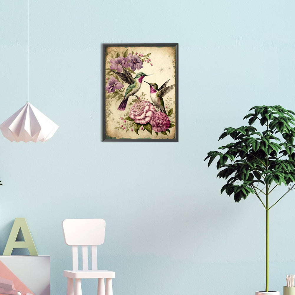 Yellowed Diary Of Double Tits - Full Round Drill Diamond Painting 30*40CM