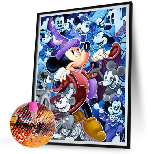 Donald Duck And Mickey Mouse - Full Round Drill Diamond Painting 30*40CM