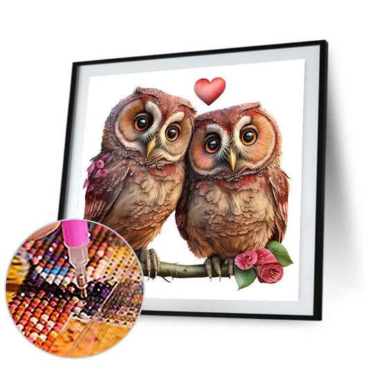 Owl - Full Round Drill Diamond Painting 30*30CM