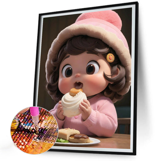 Sweet Doll - Full Round Drill Diamond Painting 30*40CM
