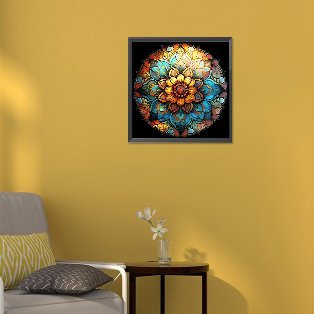 Abstract Mandala Flower - Full Round Drill Diamond Painting 30*30CM