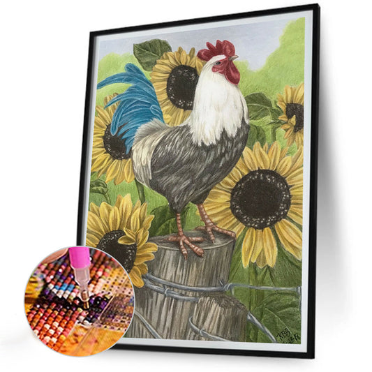 Rooster - Full Round Drill Diamond Painting 30*40CM