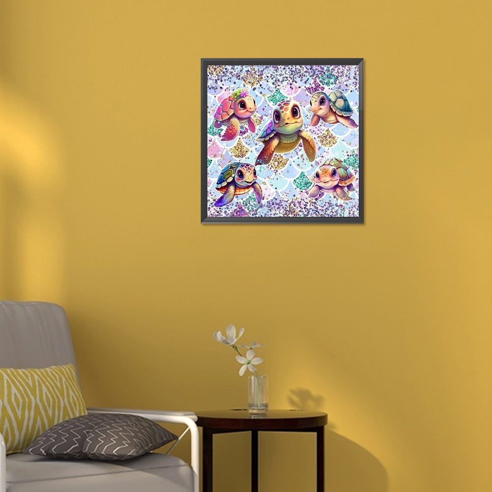 Turtle - Full Round Drill Diamond Painting 30*30CM