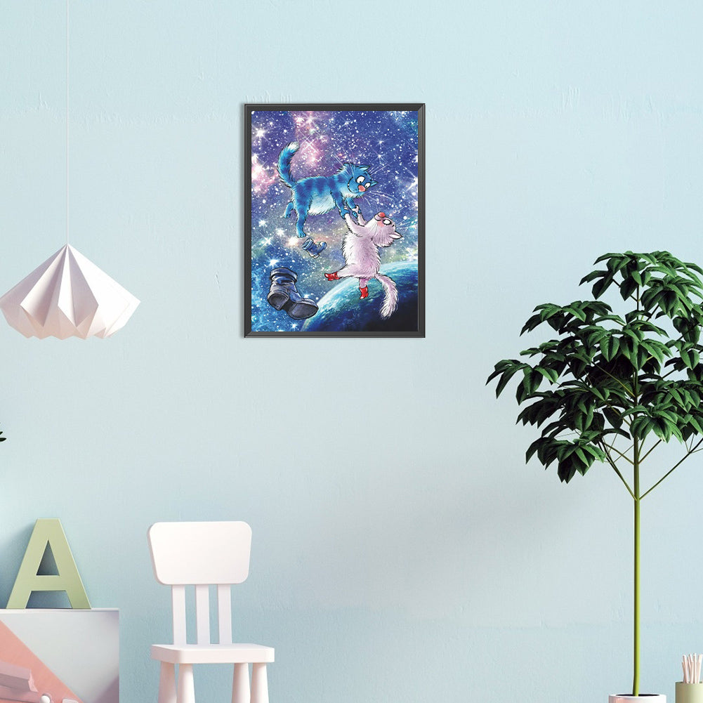 Kitten - Full Round Drill Diamond Painting 30*40CM