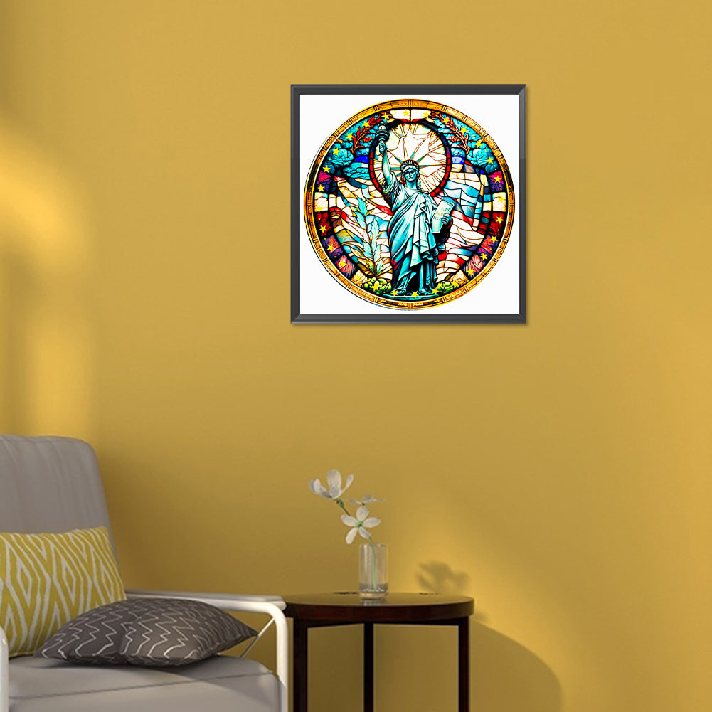 Glass Goddess Of Victory - Full Round Drill Diamond Painting 30*30CM