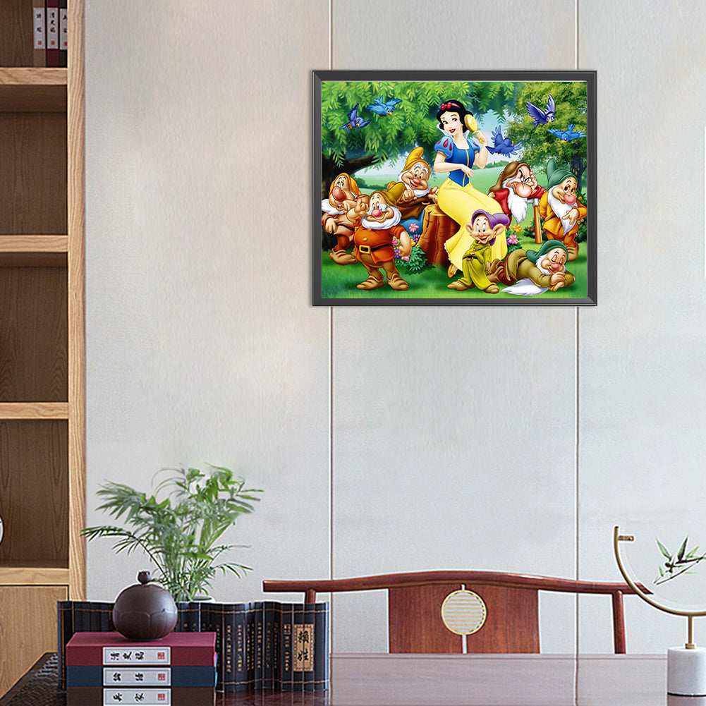 Snow White And The Seven Dwarfs - Full Round Drill Diamond Painting 55*45CM