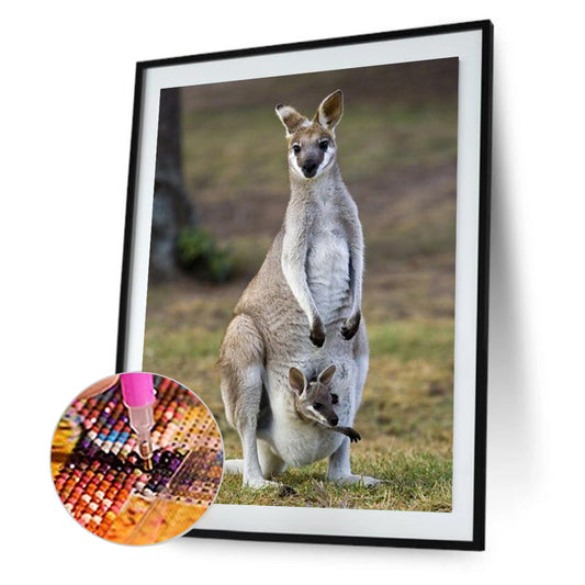 Parent-Child Kangaroo - Full Round Drill Diamond Painting 30*40CM