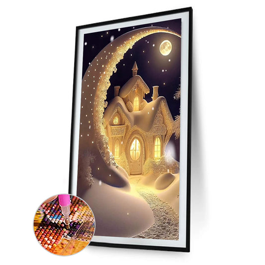 Moon Hut - Full Round Drill Diamond Painting 40*60CM