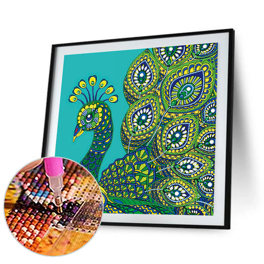 Peacock - Special Shaped Drill Diamond Painting 40*40CM