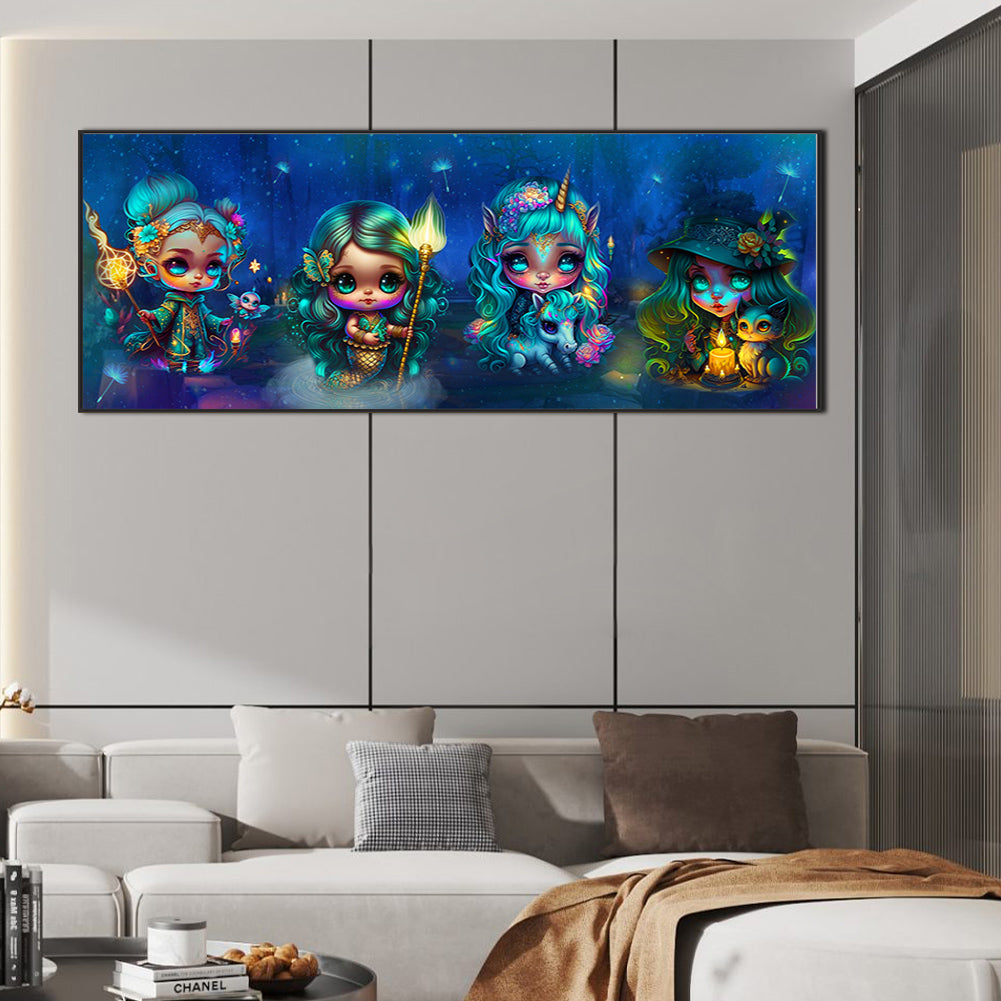 Elf Girl - Square Drill Diamond Painting 80*30CM