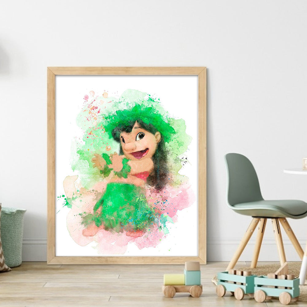 Lilo And Stitch Lilo - 11CT Stamped Cross Stitch 40*50CM