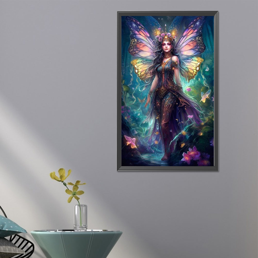 Butterfly Girl - AB Round Drill Diamond Painting 40*65CM