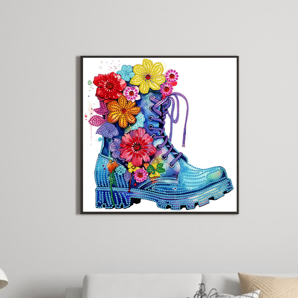 Boots Bouquet - Special Shaped Drill Diamond Painting 30*30CM