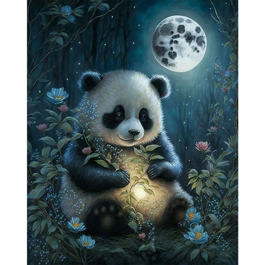 Panda Under The Moon - 11CT Stamped Cross Stitch 50*60CM