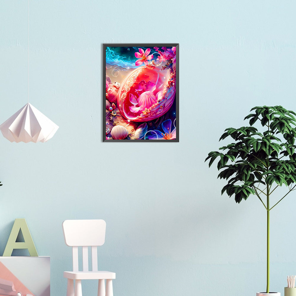 Dream Pink Half Shell - Full Round Drill Diamond Painting 30*40CM