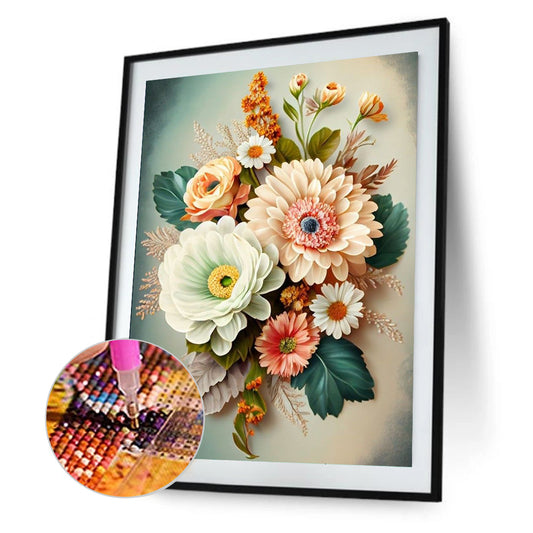 Fresh Bouquet - Full Round Drill Diamond Painting 30*40CM
