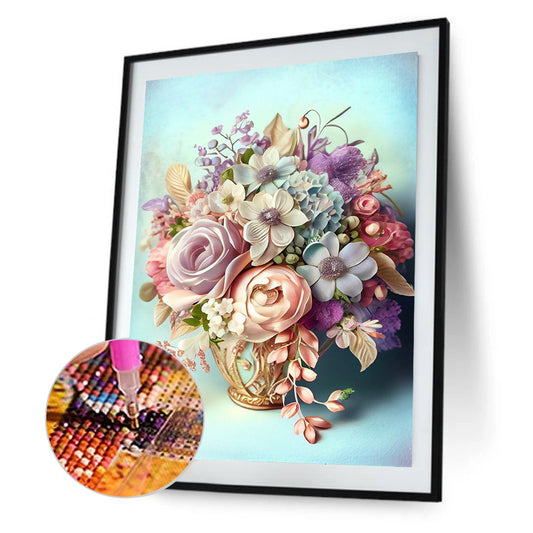 Fresh Bouquet - Full Round Drill Diamond Painting 30*40CM