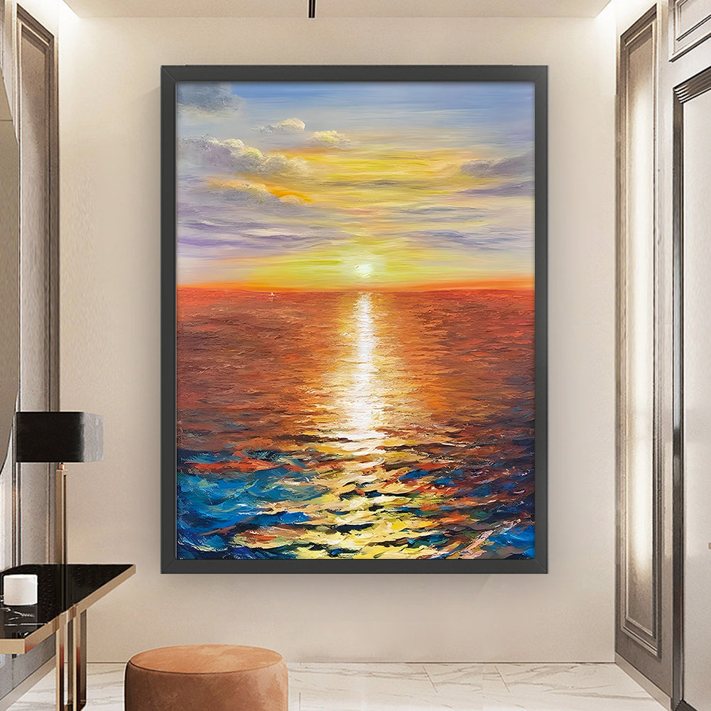 Sunrise Coast - 11CT Stamped Silk Cross Stitch 52*69CM