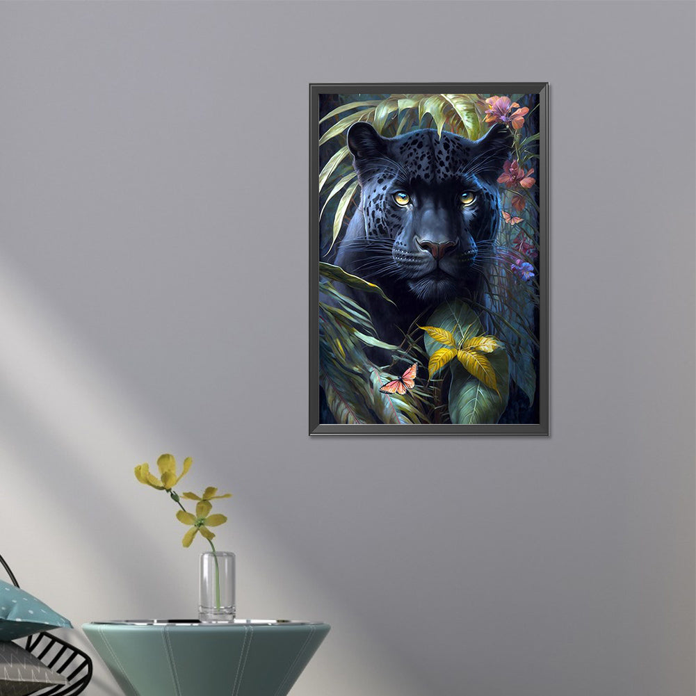 Black Panther - AB Round Drill Diamond Painting 40*60CM