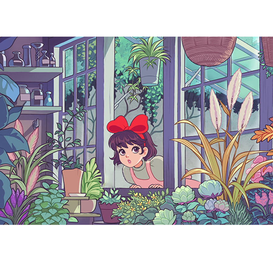 Girl Among Flowers - Full Round Drill Diamond Painting 40*50CM