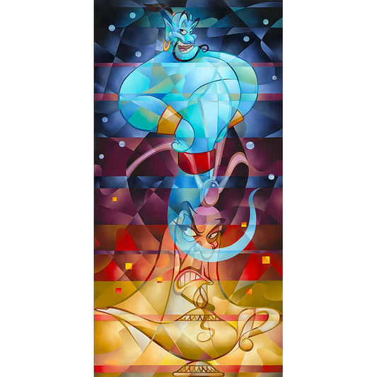 Glass Art Disney's Aladdin Lamp - Full Square Drill Diamond Painting 30*50CM