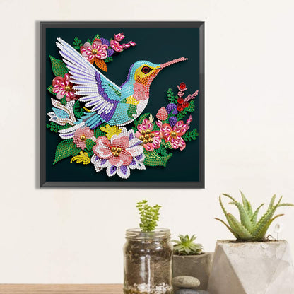 Aniaml Hummingbird Owl Peacock 30*30CM(Canvas) Special Shaped Drill Diamond Painting