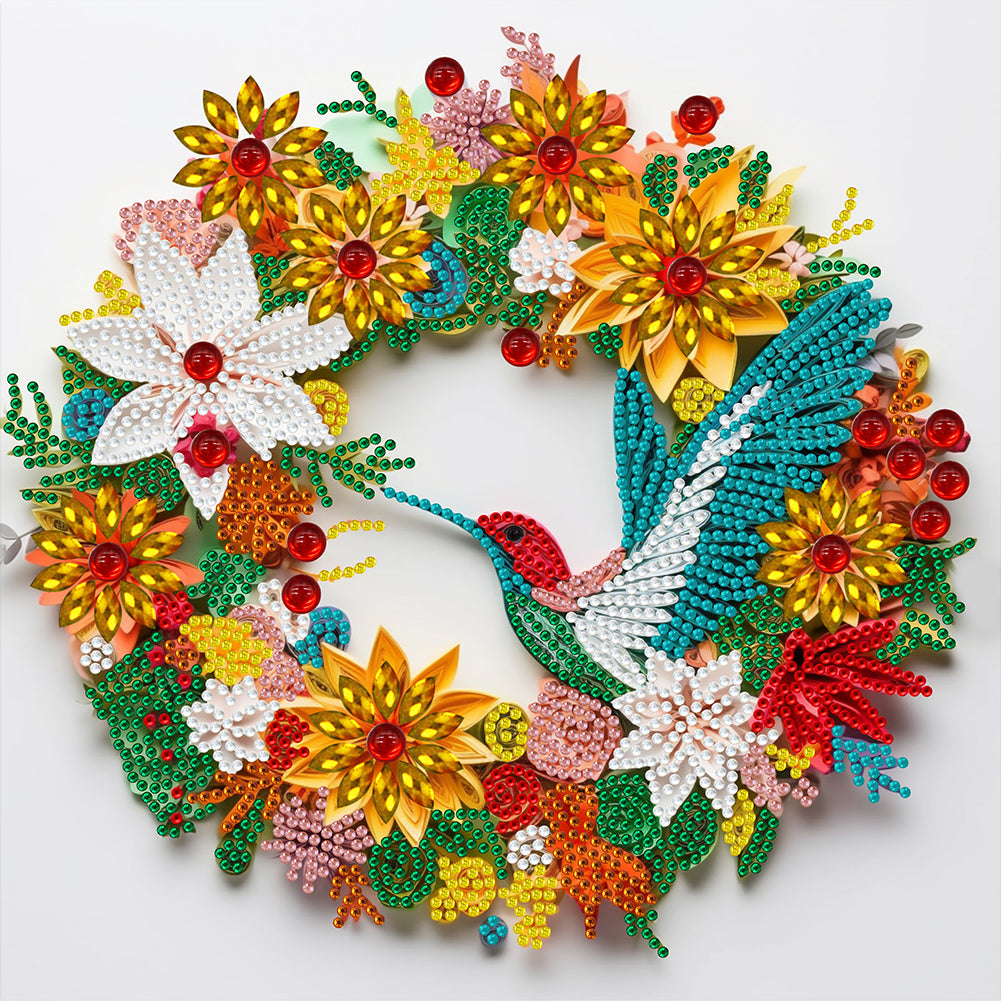 Aniaml Hummingbird Owl Peacock 30*30CM(Canvas) Special Shaped Drill Diamond Painting