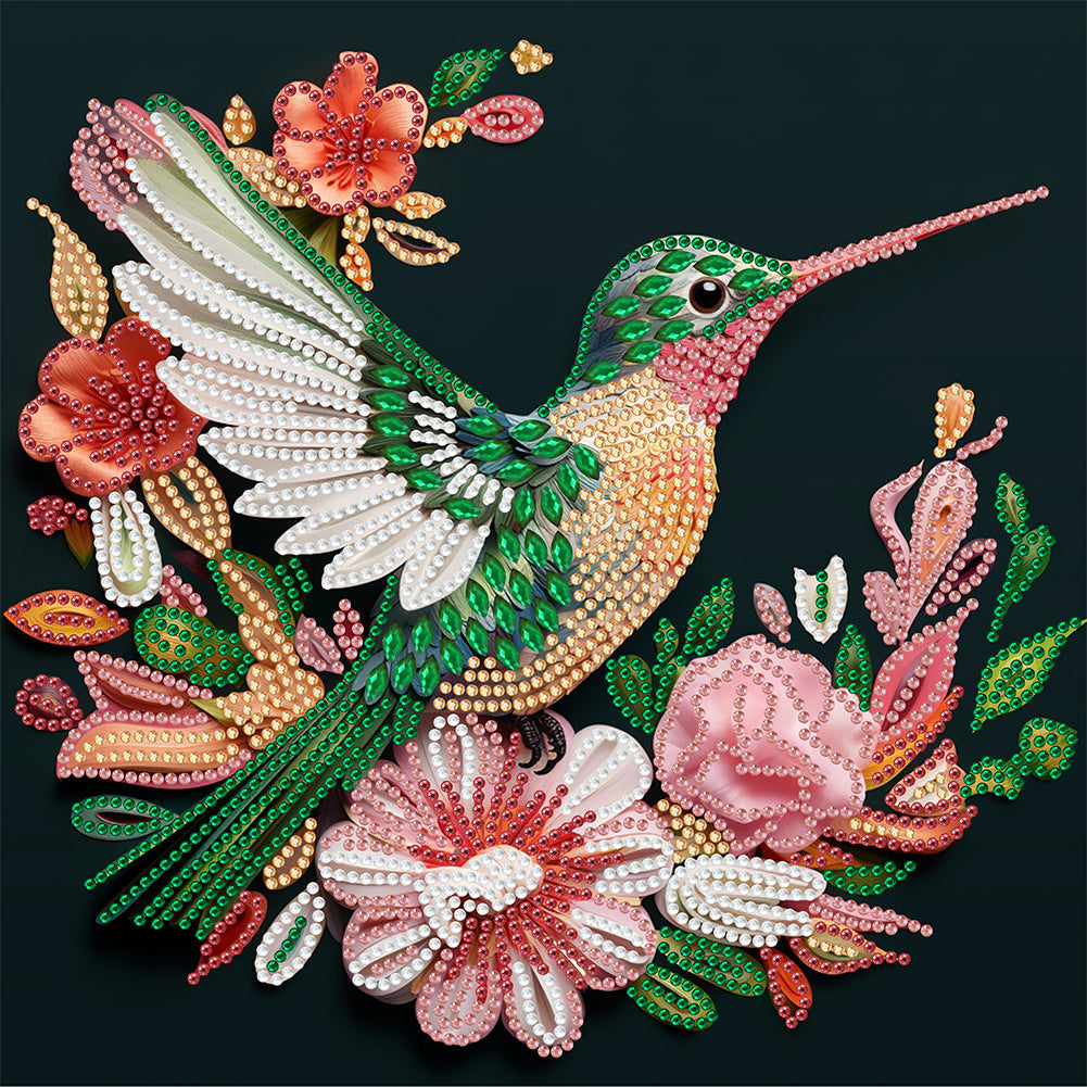 Aniaml Hummingbird Owl Peacock 30*30CM(Canvas) Special Shaped Drill Diamond Painting