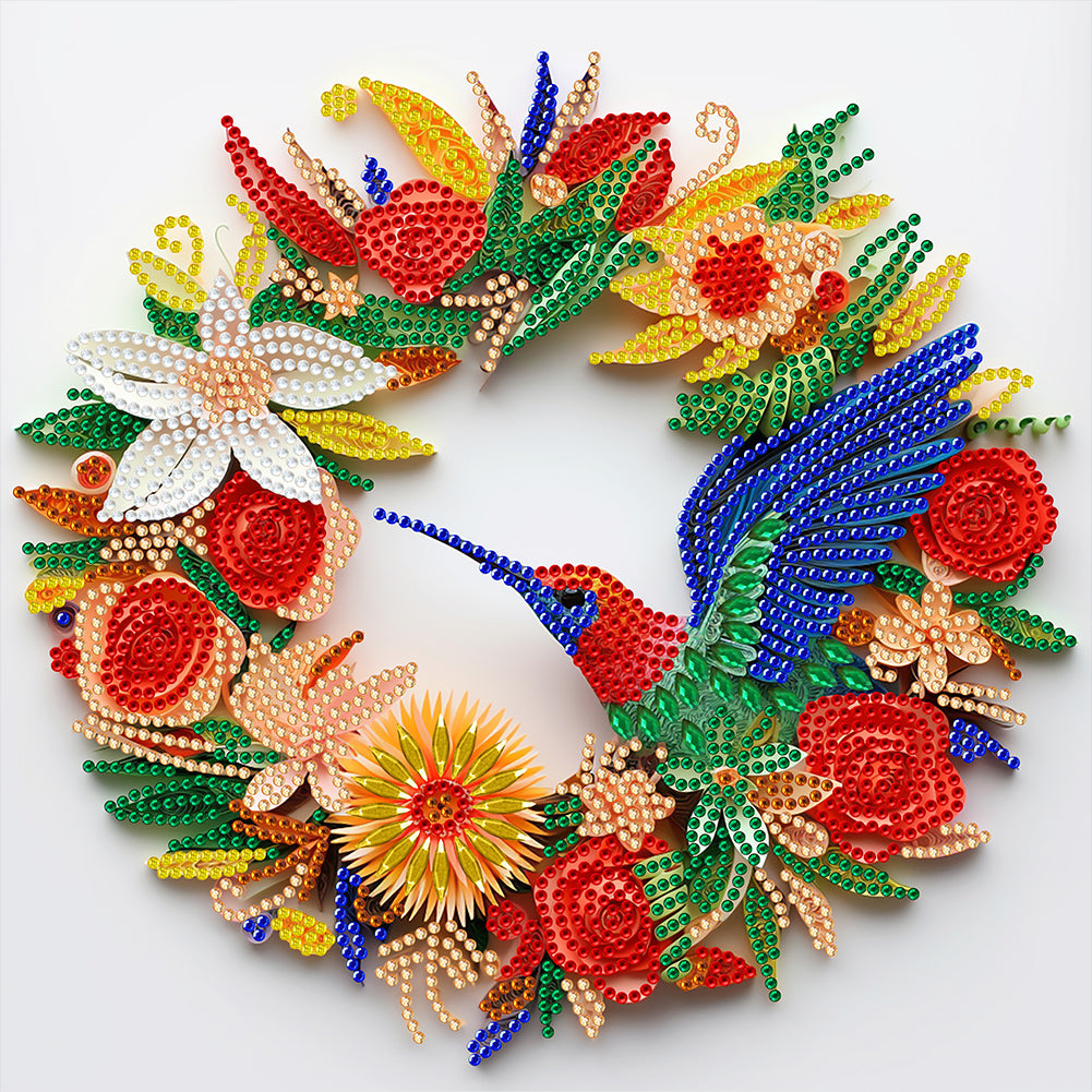 Aniaml Hummingbird Owl Peacock 30*30CM(Canvas) Special Shaped Drill Diamond Painting