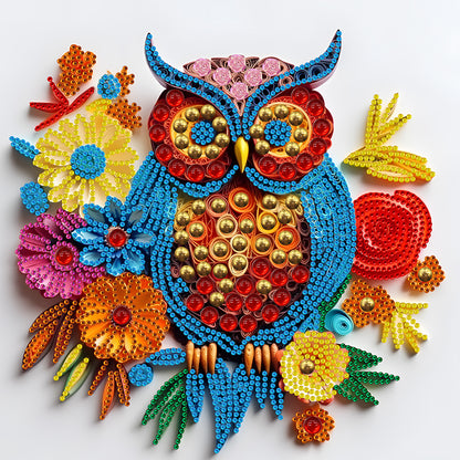 Aniaml Hummingbird Owl Peacock 30*30CM(Canvas) Special Shaped Drill Diamond Painting