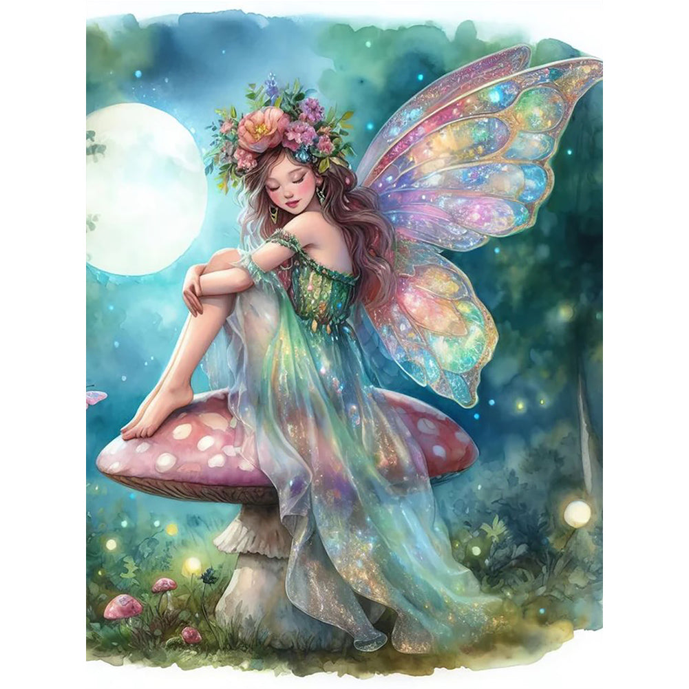 Butterfly Fairy - Full Round Drill Diamond Painting 30*40CM