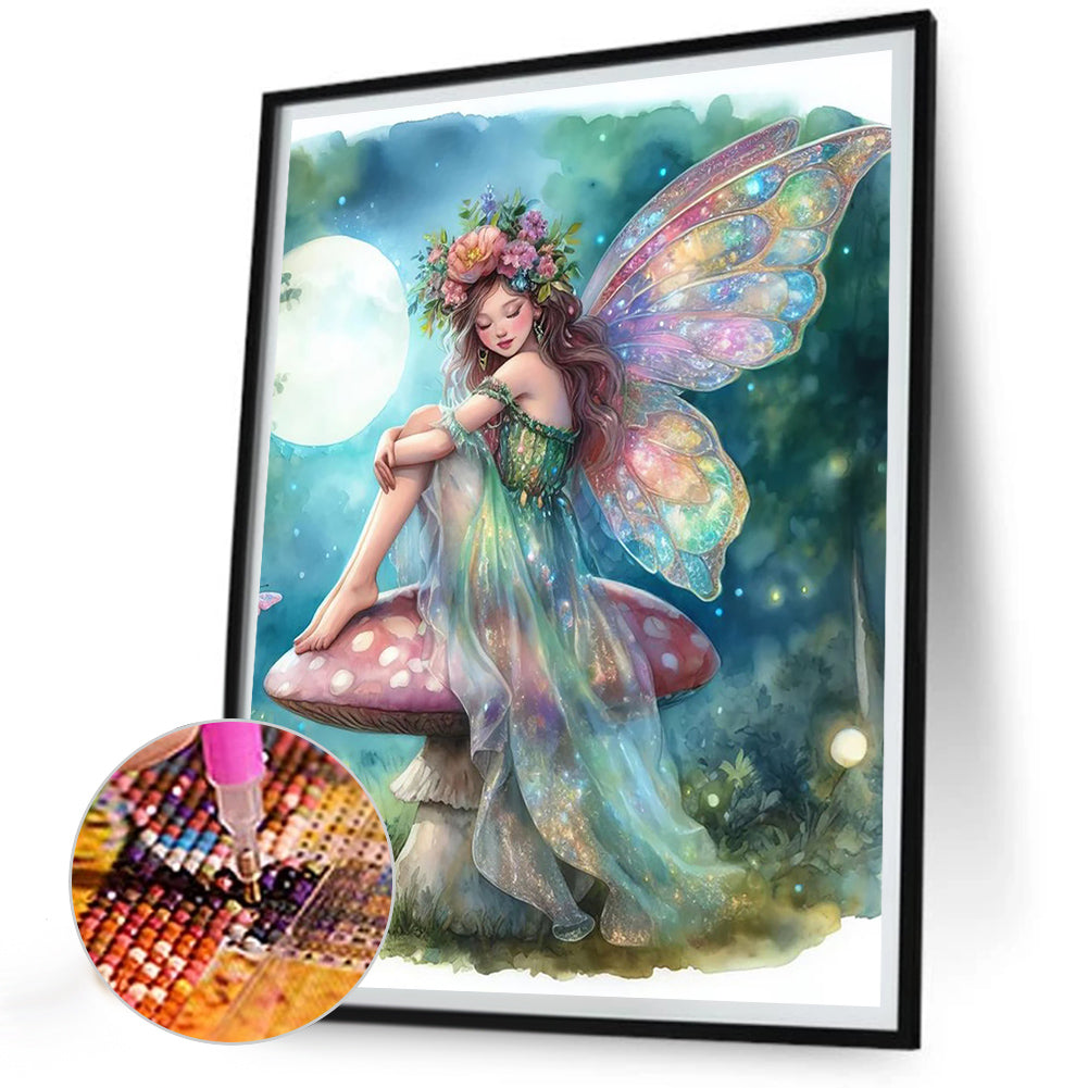 Butterfly Fairy - Full Round Drill Diamond Painting 30*40CM