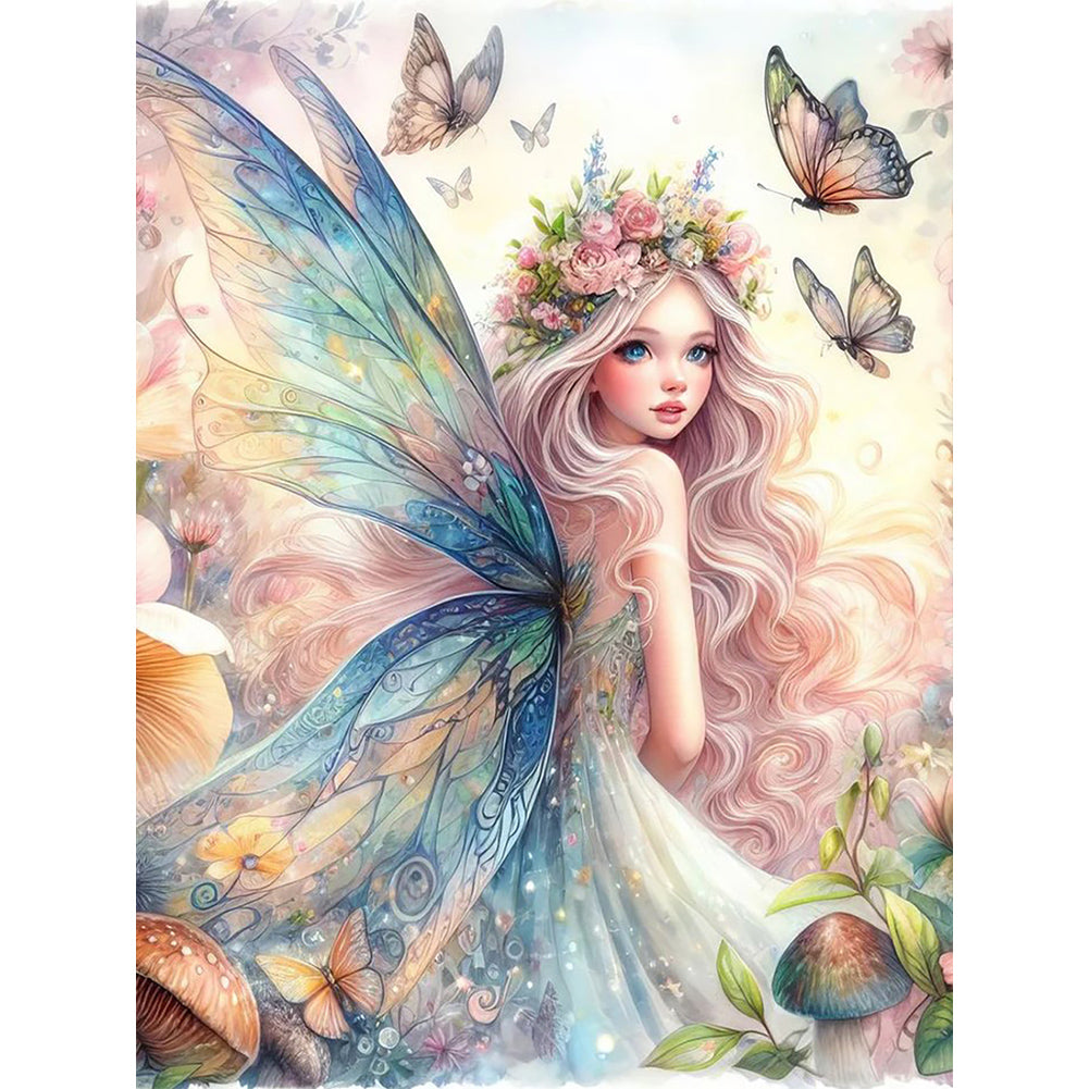 Butterfly Fairy - Full Round Drill Diamond Painting 30*40CM