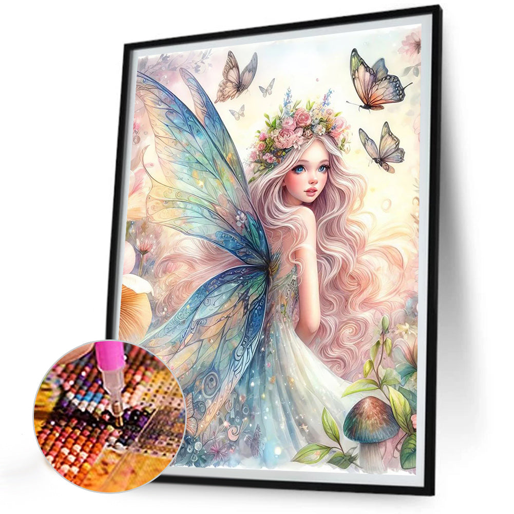 Butterfly Fairy - Full Round Drill Diamond Painting 30*40CM