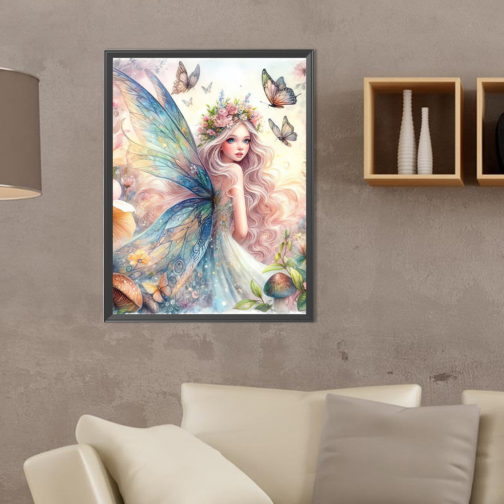 Butterfly Fairy - Full Round Drill Diamond Painting 30*40CM