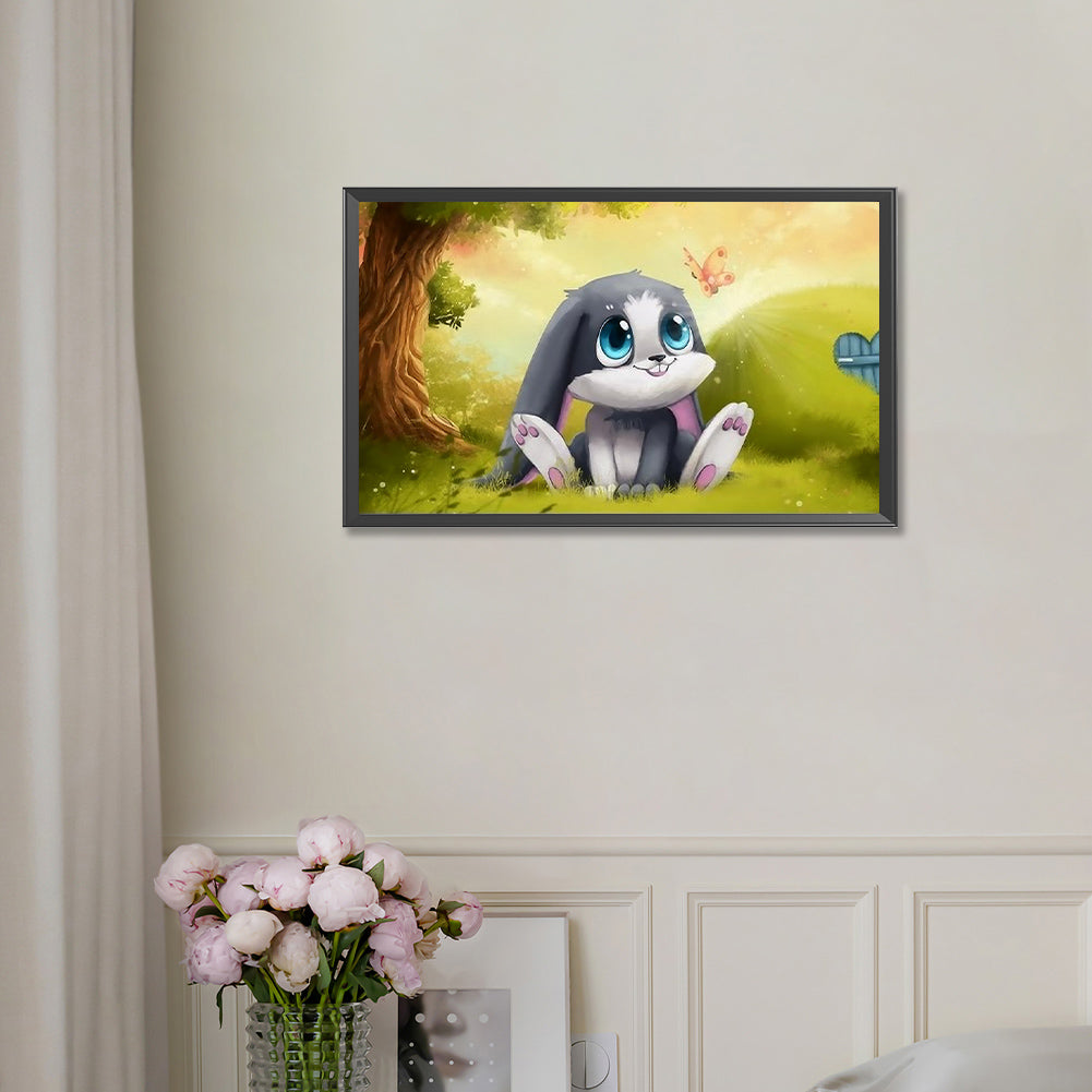 Rabbit - Full Round Drill Diamond Painting 50*30CM