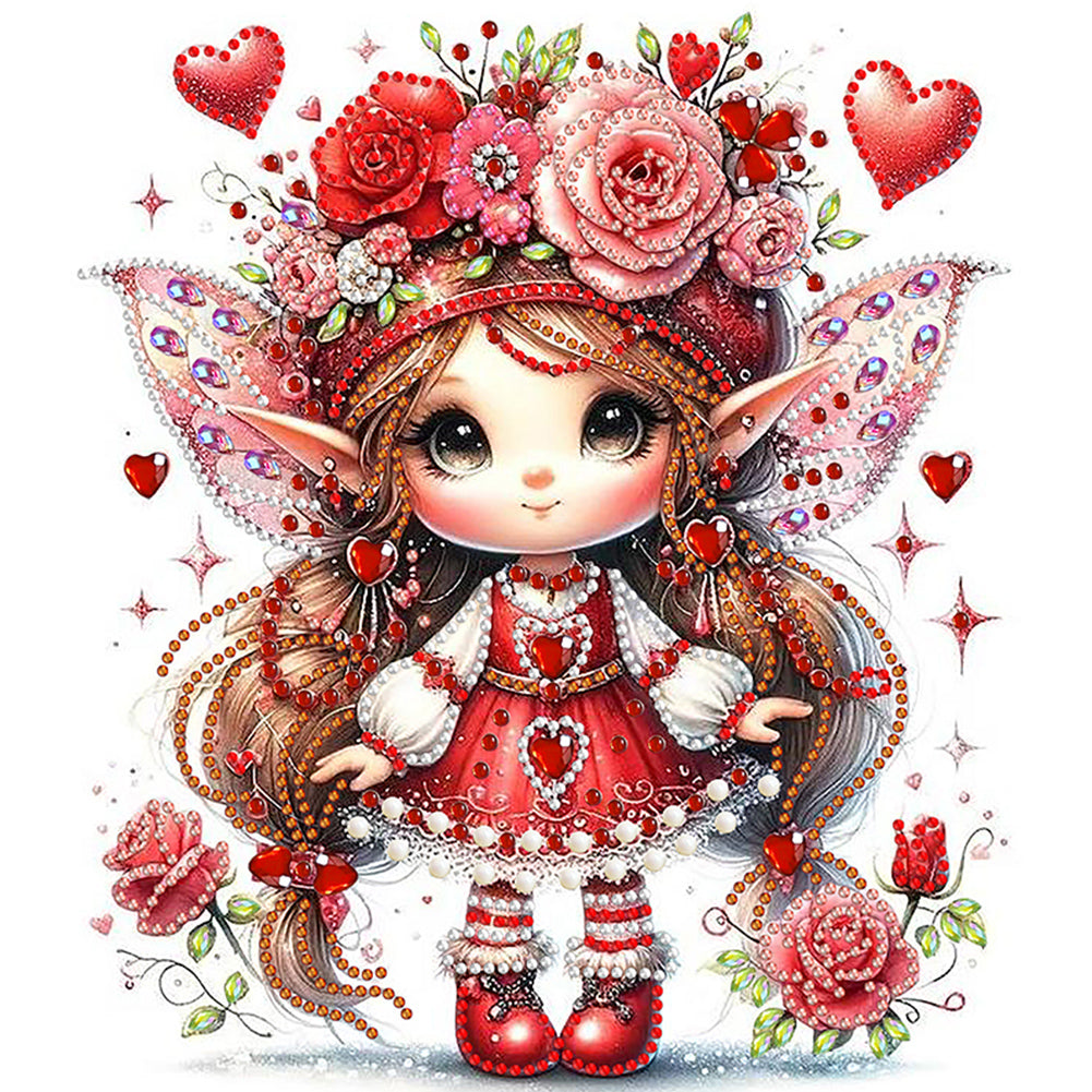 Rose Elf - Special Shaped Drill Diamond Painting 30*30CM