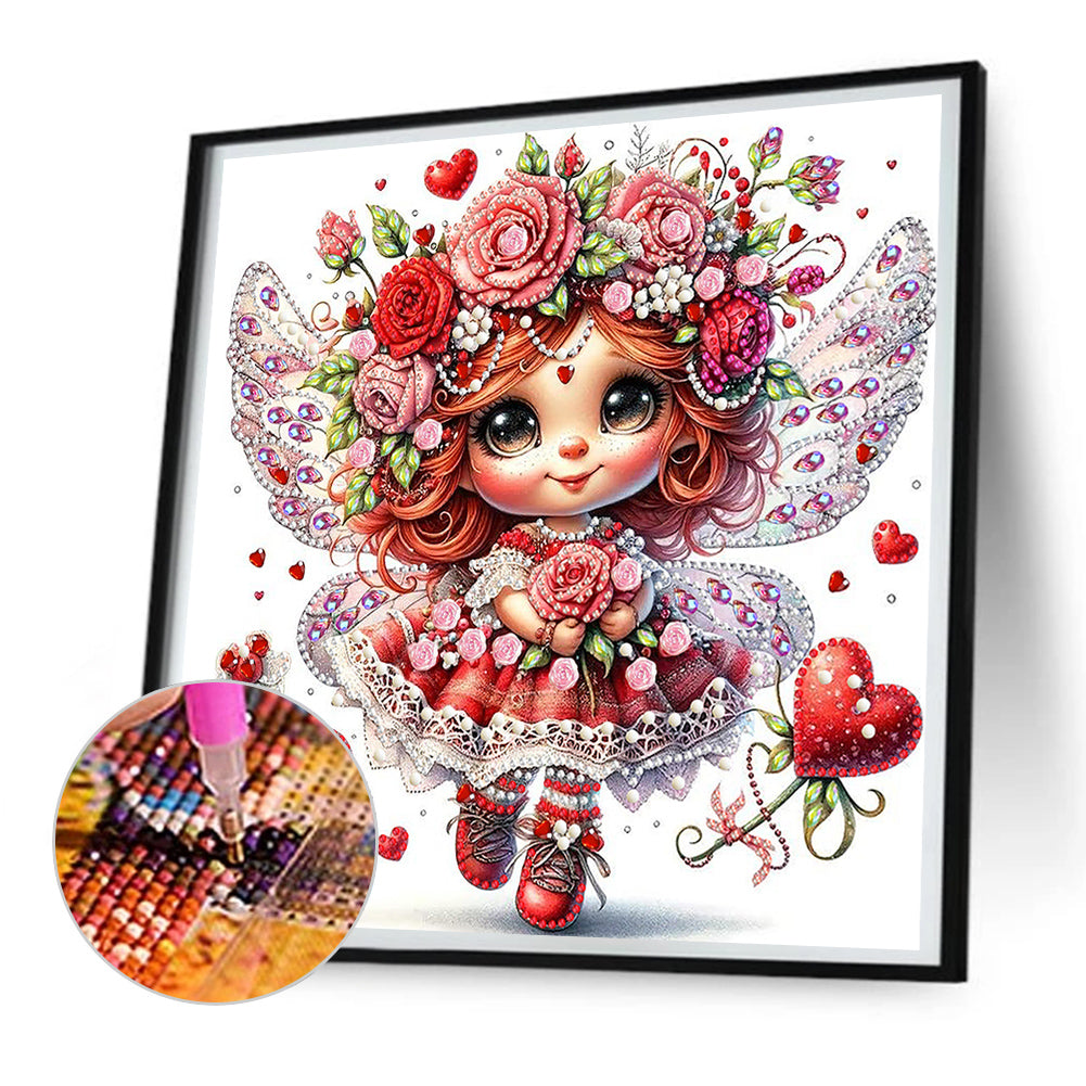 Rose Elf - Special Shaped Drill Diamond Painting 30*30CM
