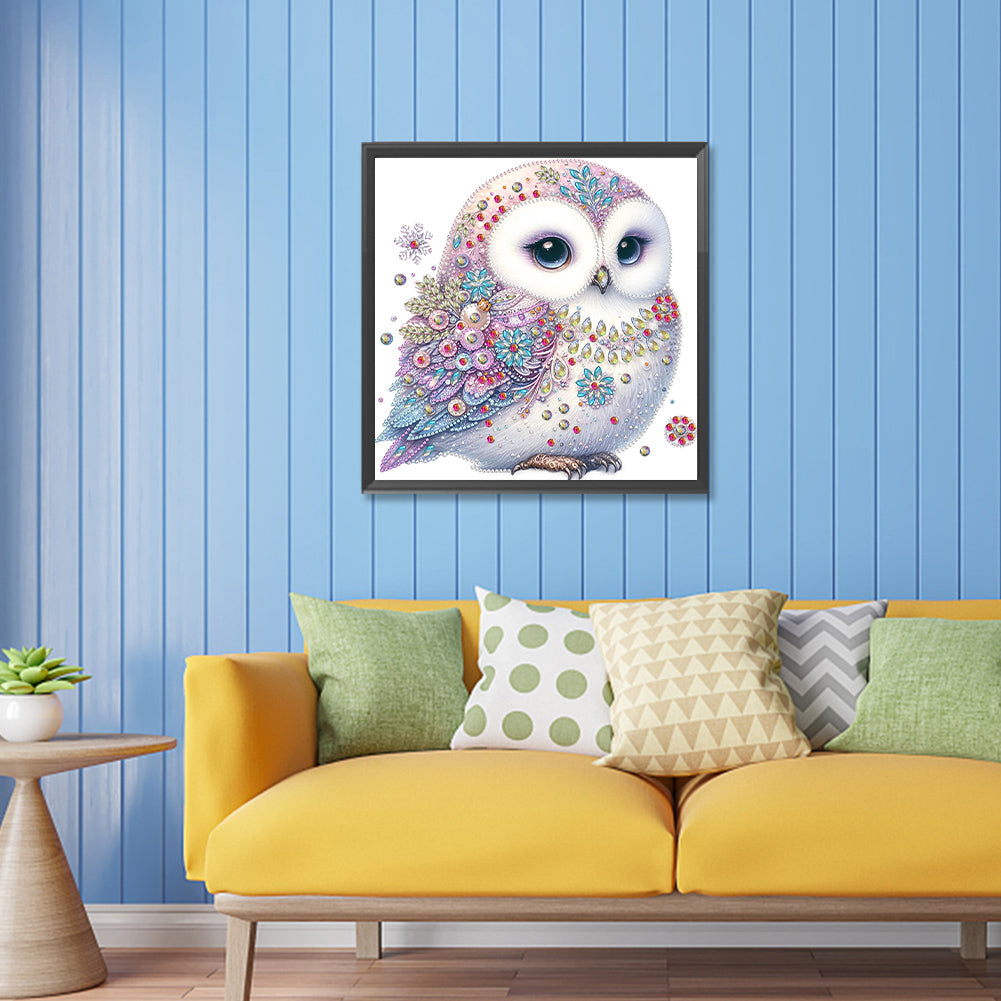 Bald Owl - Special Shaped Drill Diamond Painting 30*30CM