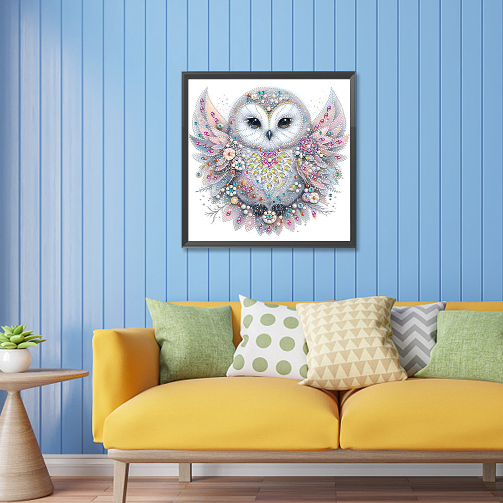Bald Owl - Special Shaped Drill Diamond Painting 30*30CM
