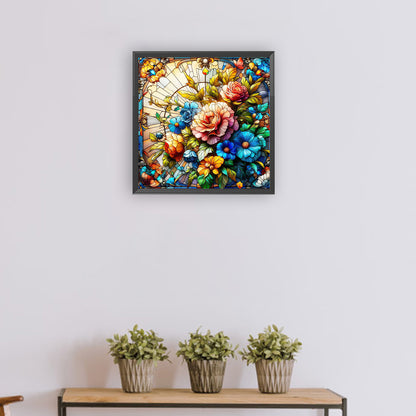 Glass Wind Bouquet - Full Round Drill Diamond Painting 30*30CM