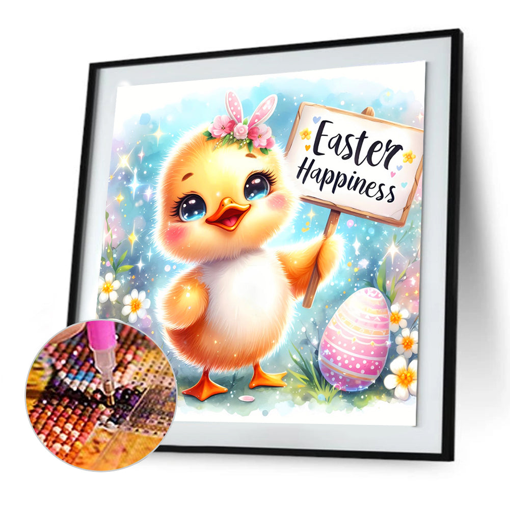Easter Chick - Full Round Drill Diamond Painting 30*30CM